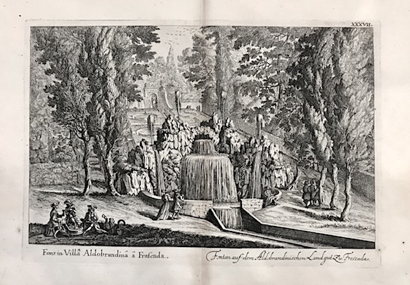 Franck Hans Fons in Villa Aldobrandina a Frascada. Fontan auf dem Aldobrandinischen Landgut zu Frescada 1685 Norimberga